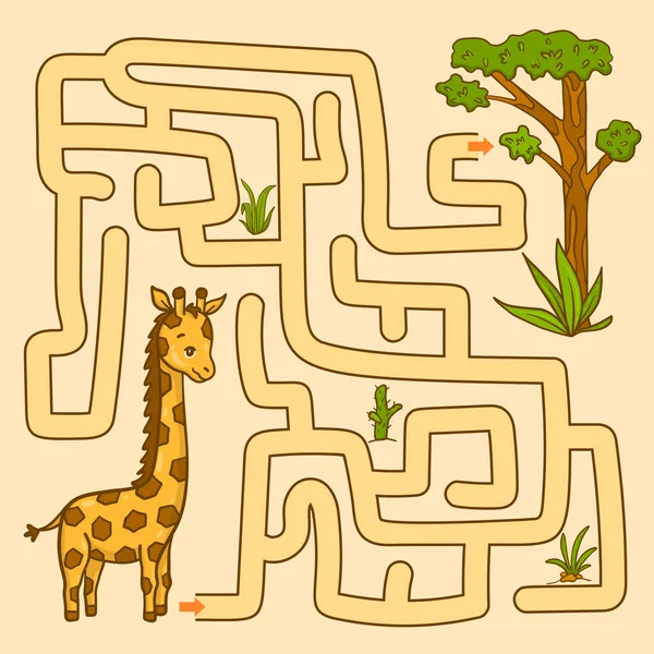 Educational children maze game. — Stock Vector