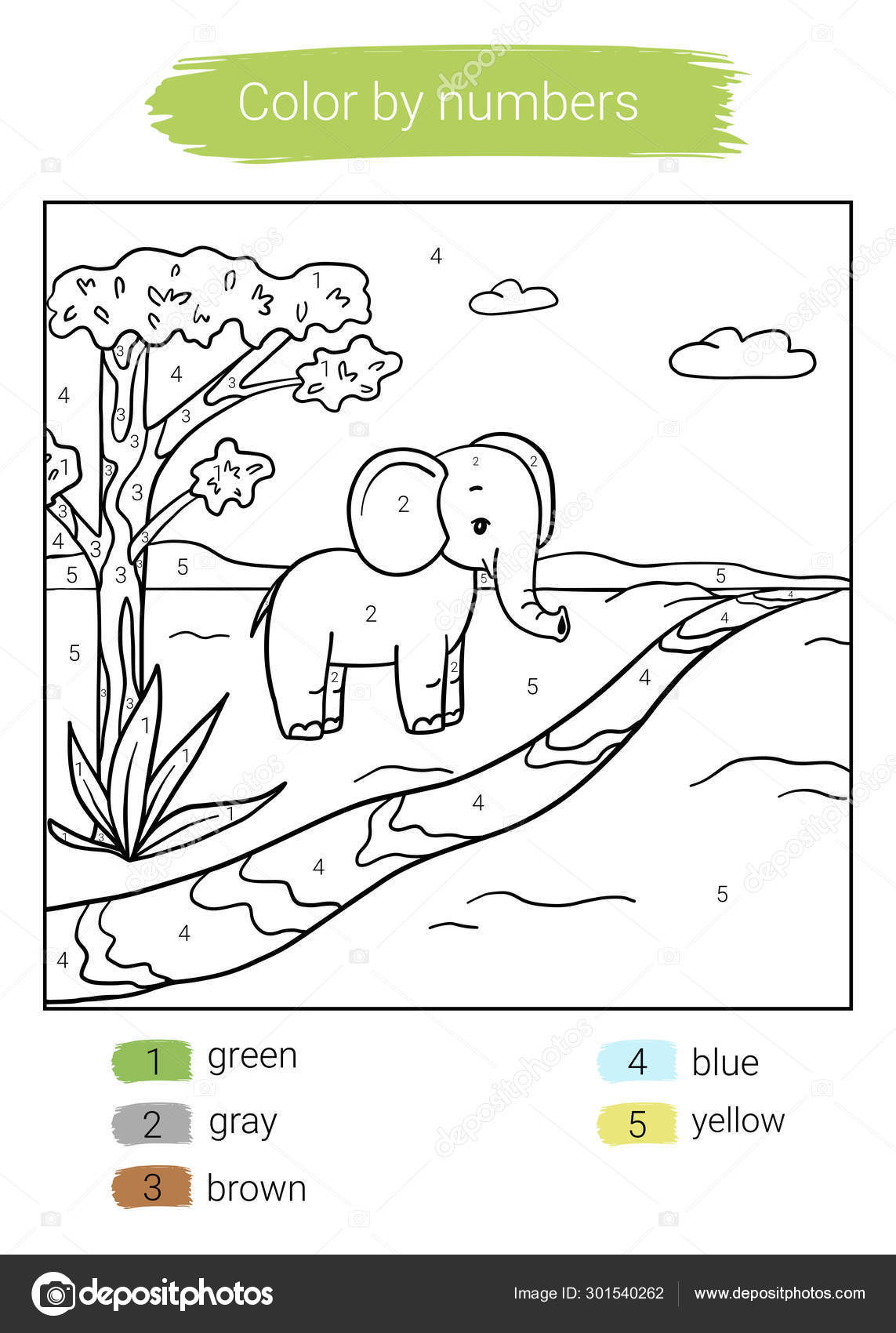Download Color By Number Coloring Book Vector Image By C Ninafedorova Vector Stock 301540262