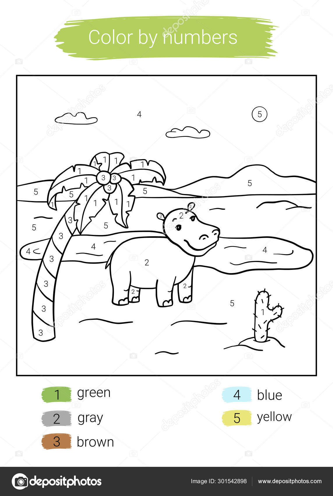 Download Color By Number Coloring Book Vector Image By C Ninafedorova Vector Stock 301542898