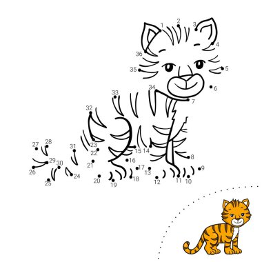 Nokta nokta. Boyama kitabı. 