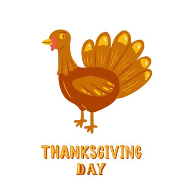 Şükran Günü. El çizimi illüstrasyon.