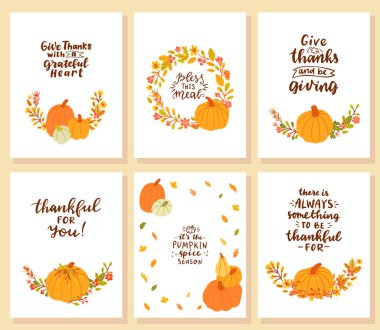 Şükran günü kart dizisini. 