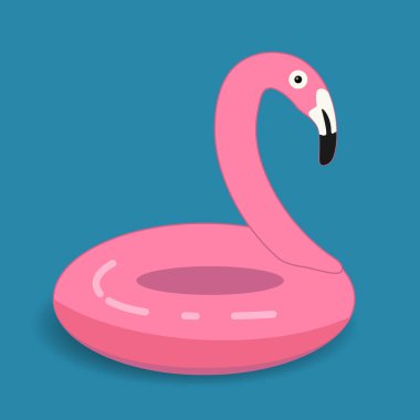 Flamingo Powerboats simgesi Beyaz şeffaf arka plan üzerinde vektör illüstrasyon izole, yüzme yasaktır