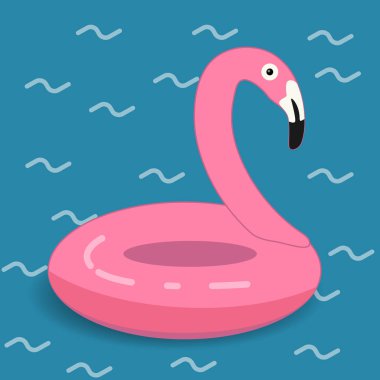 Flamingo Powerboats simgesi Beyaz şeffaf arka plan üzerinde vektör illüstrasyon izole, yüzme yasaktır