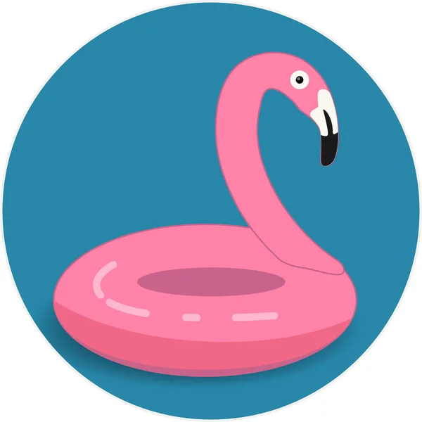 Flamingo Inflatables Ícone Isolado Ilustração Vetorial Fundo Transparente Branco Natação —  Vetores de Stock