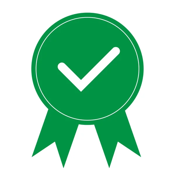 Yeşil kene. Yeşil onay işareti. Kene simge, simge, yeşil renkte imzalamak. Bitmiş. Hisse senedi vektör çizim.