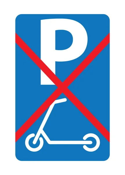 Scooter Estacionamento Proibido —  Vetores de Stock