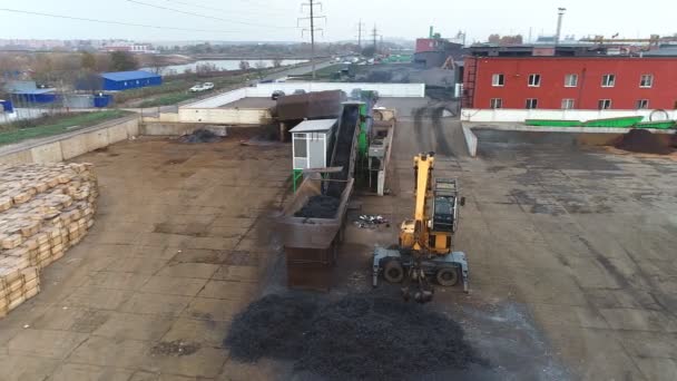 Producción de chatarra procesamiento de metales — Vídeos de Stock