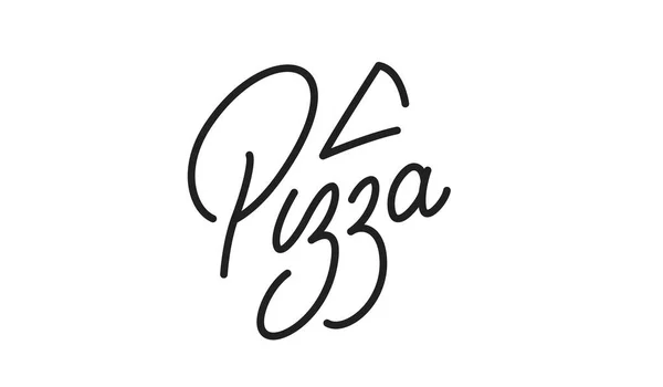 Pizza. Schriftzeichen Abzeichen Emblem für Pizzeria — Stockvektor