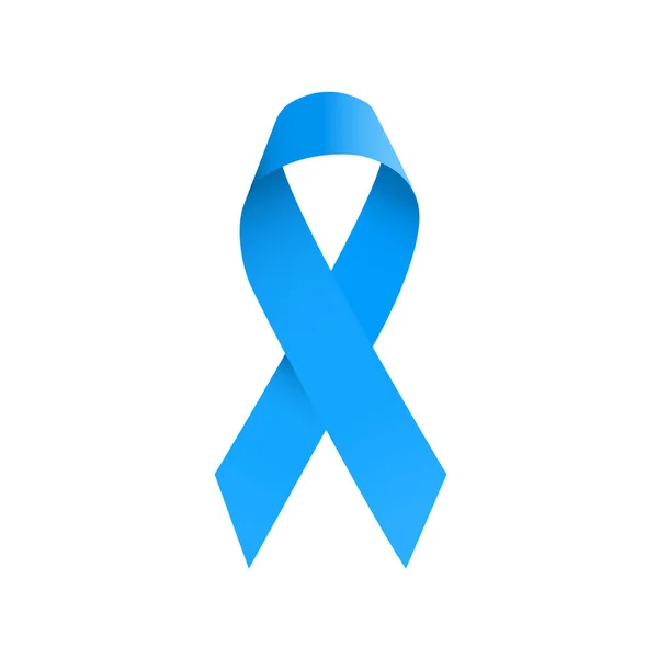 Cáncer de próstata símbolo de cinta azul aislado — Vector de stock