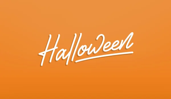 Etiqueta de letras Halloween. Caligrafia de férias de Halloween — Vetor de Stock
