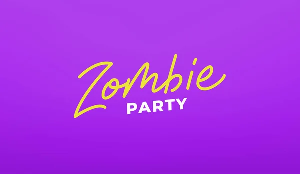 Zombie Party lettering Каліграфія на свято Хелловін — стоковий вектор