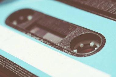 Eski bir retro ses Kaset kaset Close-up tonda