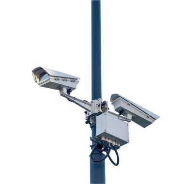 Güvenlik kamerası izole kutup