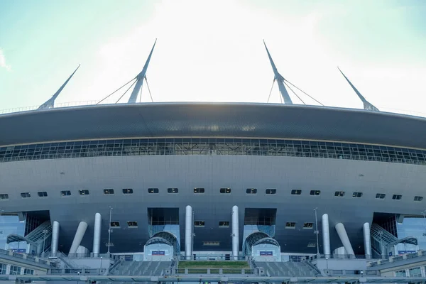 Russia Petersburg May 2018 Football Stadium Zenith Arena Blue Sky — Stock Photo, Image