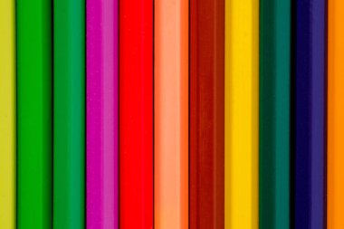 Renkli kalemler kapatın. Çizim araçları kavramı. Doku.