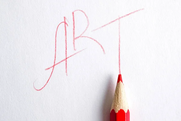 Pojęcie Sensu Życia Stworzeniu Napis Czerwona Ołówkowa Sztuka Białym Tle — Zdjęcie stockowe