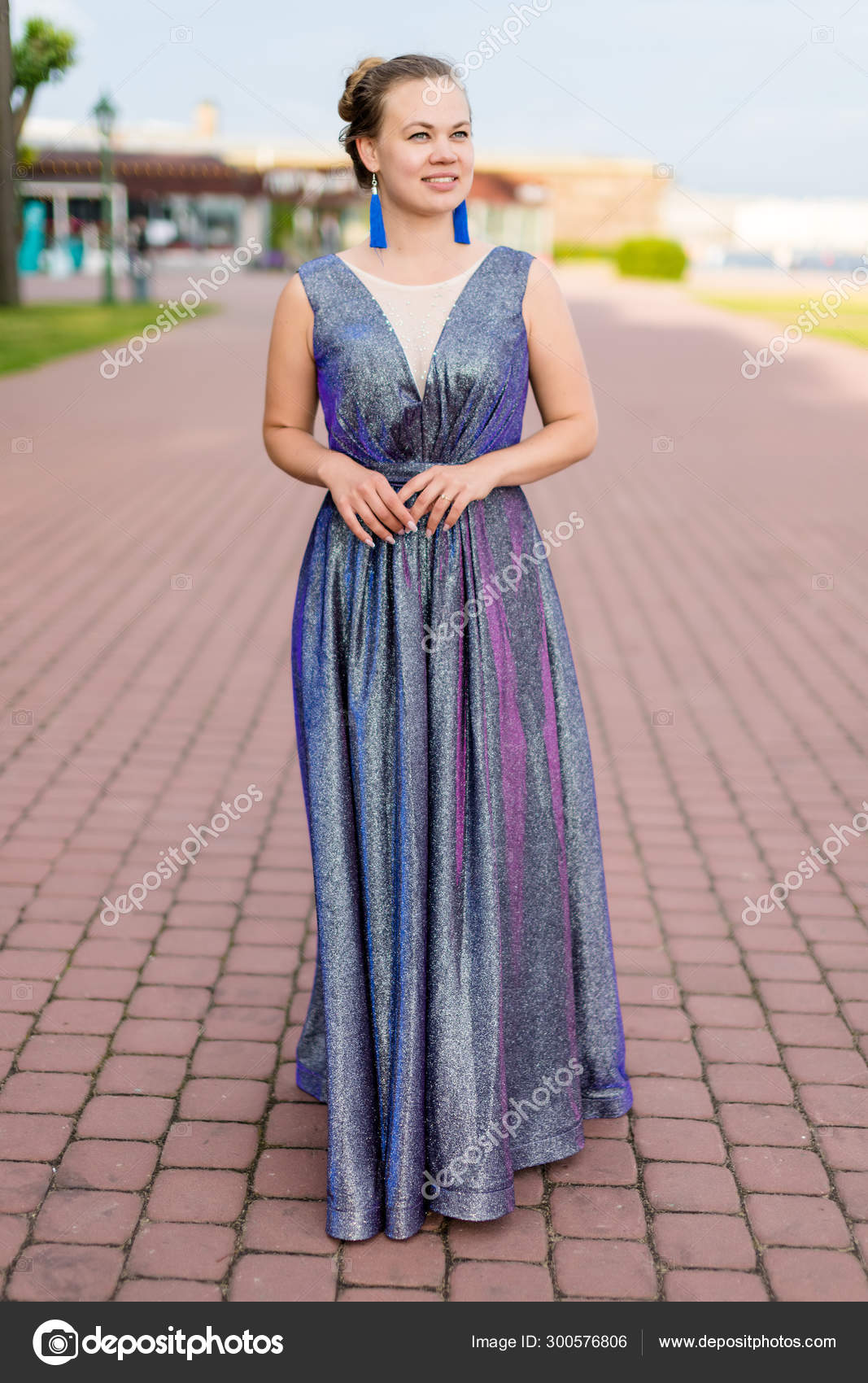 full length sparkly dress