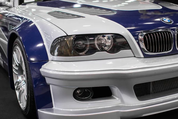 Russia Petersburg July 2019 Front View Bmw E46 Car Headlights — 스톡 사진