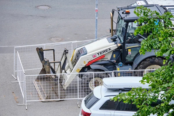 Rusko Petrohrad Června 2020 Vykopávač Městě Létě — Stock fotografie