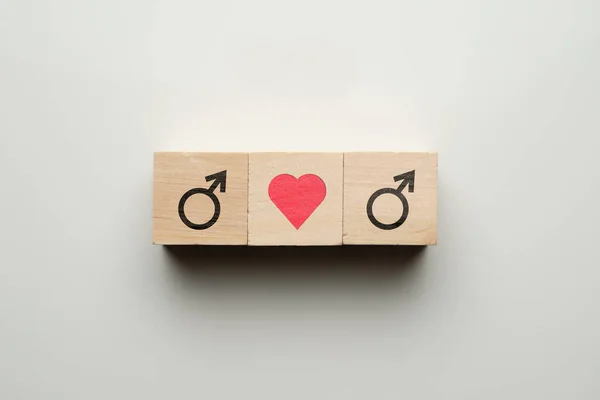Abstracte Mannelijke Iconen Als Gay Love Concept Lgbt Gemeenschap — Stockfoto