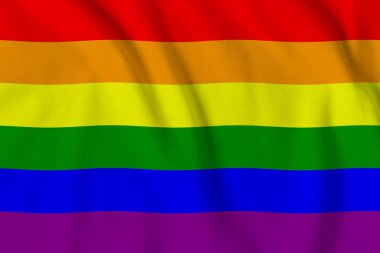 Lezbiyen, Gey, Biseksüel ve Transseksüel Topluluğunun LGBT Bayrağı.