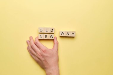 The concept of motivation to change from the old to the new way. clipart