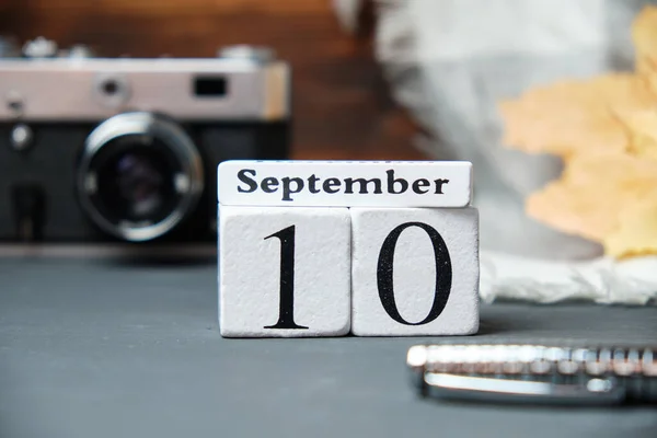 Tiende Dag Van Herfstmaand Kalender September — Stockfoto