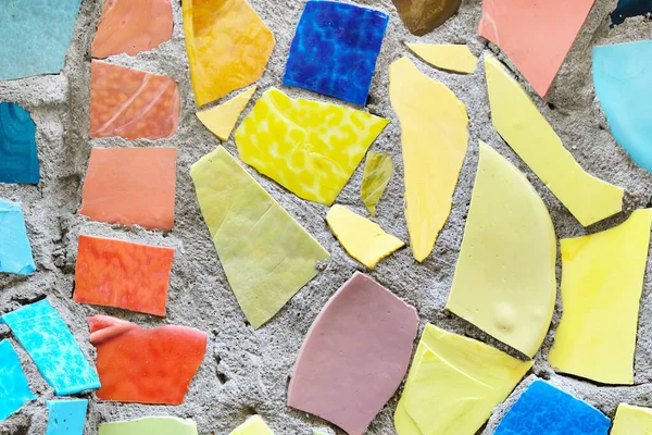 Textura Abstracta Piezas Mosaico Roto Diferentes Colores — Foto de Stock