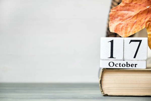 Zeventiende Dag Van Herfstmaand Kalender Oktober Met Kopieerruimte — Stockfoto