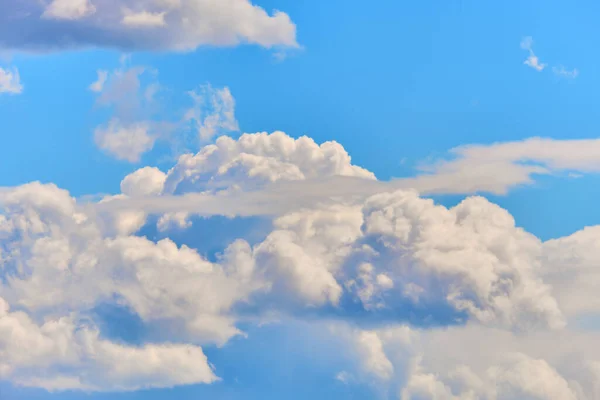 Zijn Veel Dikke Witte Wolken Lucht Zware Bewolking — Stockfoto
