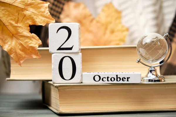 Twintigste Dag Van Herfstmaand Kalender Oktober — Stockfoto