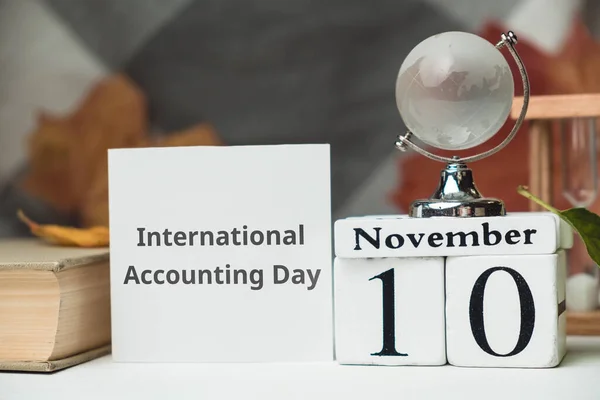 Διεθνής Ημέρα Λογιστικής Ημερολογίου Μήνα Φθινοπώρου Νοεμβρίου — Φωτογραφία Αρχείου