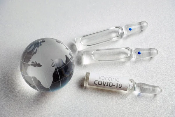 Globalisering Vaccinatie Concept Hele Wereld — Stockfoto