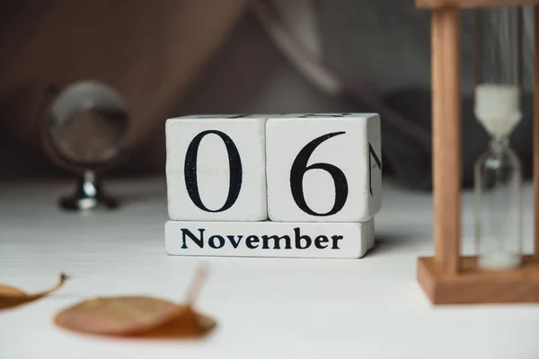 Zesde Dag Van Herfstmaand Kalender November — Stockfoto