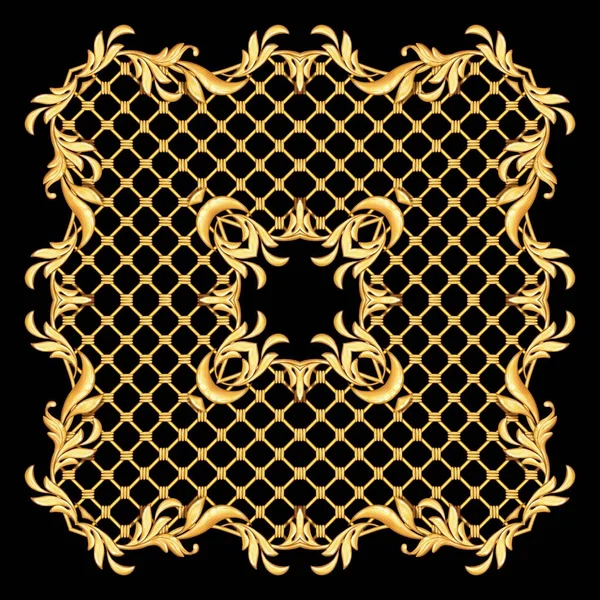 Golden baroque frame