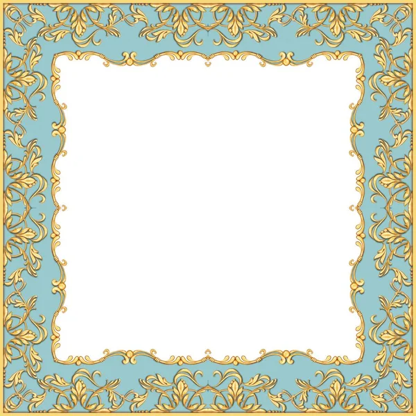 Golden baroque frame 2