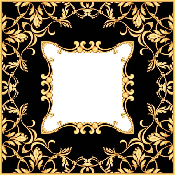 Golden baroque frame