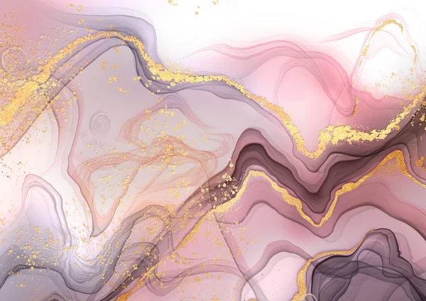 Soyut resim arkaplanı. Pembe ve soğuk mürekkep. Dijital resim