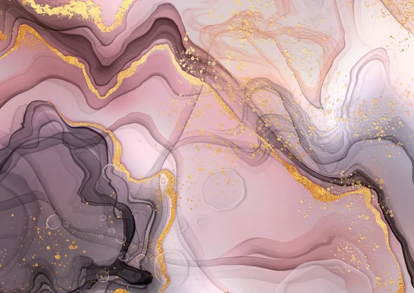 Soyut resim arkaplanı. Pembe ve soğuk mürekkep. Dijital resim