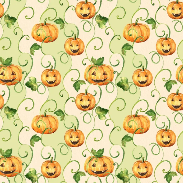 Halloween pumpkins. Seamless pattern