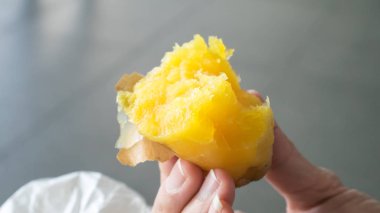 Yakın up, Japon kavrulmuş tatlı patates.