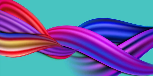 Современный красочный плакат потока. Жидкая форма волны в синем цвете фона. Арт-дизайн для вашего дизайнерского проекта. Векторная иллюстрация — стоковый вектор