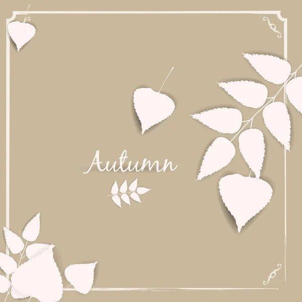 Herbst Banner Hintergrund mit Papier fallen Blätter, Vorlage, Vektor, Illustration, isoliert — Stockvektor