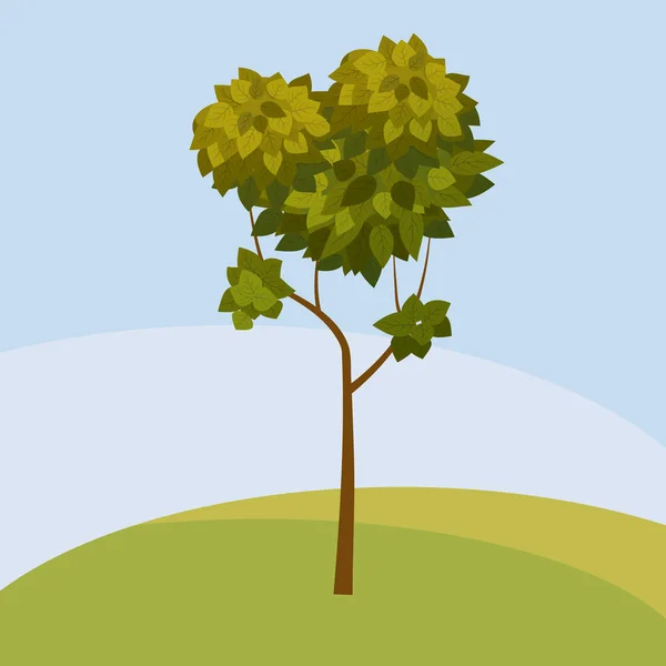 Tree, cartoon style, isolated for games and applications, design. Vector graphics — Stock Vector