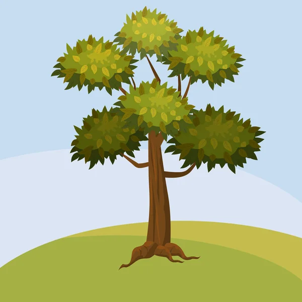 Tree, cartoon style, isolated for games and applications, design. Vector graphics — Stock Vector