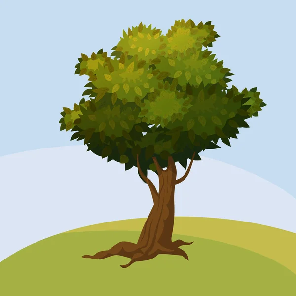 Tree, cartoon style, isolated for games and applications, design. Vector graphics — Stock Vector