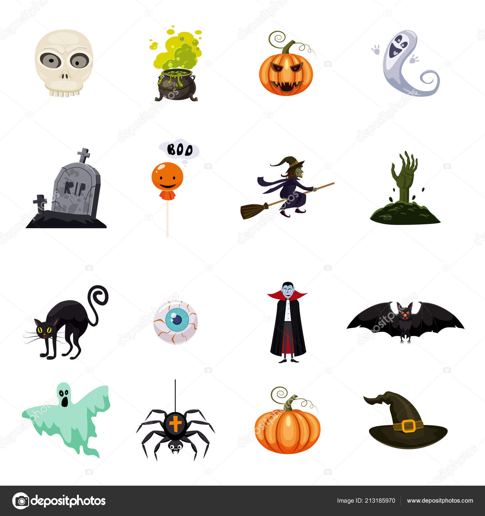 Набор Хэллоуина Праздник, Коллекция Атрибутов Хэллоуин Череп.