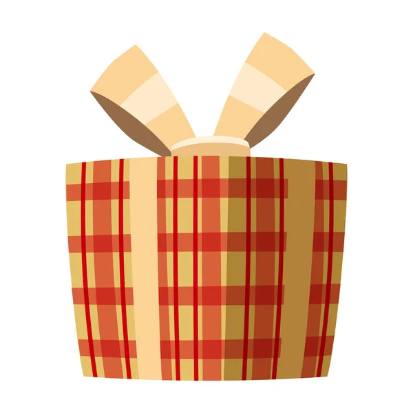 Caja de regalo colorida con lazos y cintas. Presenta aislado en blanco. Venta, concepto de compras. Colección para Cumpleaños, Navidad. Ilustración vectorial . — Vector de stock
