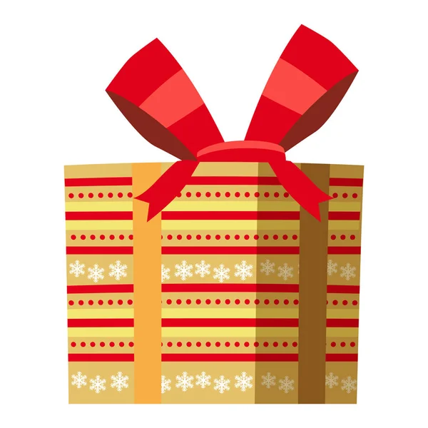弓とリボン付きカラフルなギフト ボックスです。プレゼントは、白で隔離。販売、ショッピングのコンセプト。誕生日、クリスマスのコレクションです。ベクトル図. — ストックベクタ